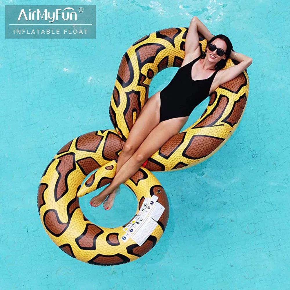 Airmyfun Pvc Snake Double Ring Water Toy Pool Float Inflatable Pool Toy Swimming Ring