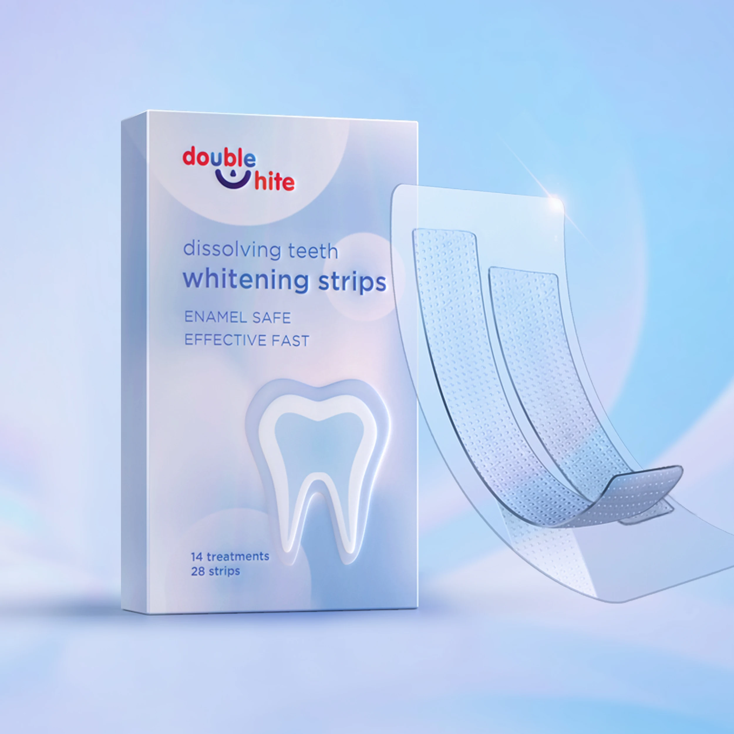 Dissolving whitening strips for teeth dry oral dissolving film strips packaging