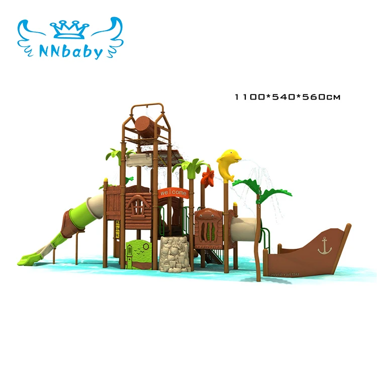 NNbaby children commercial park amusement swimming pool toddler plastic slide outdoor large pirate ship playground for kids