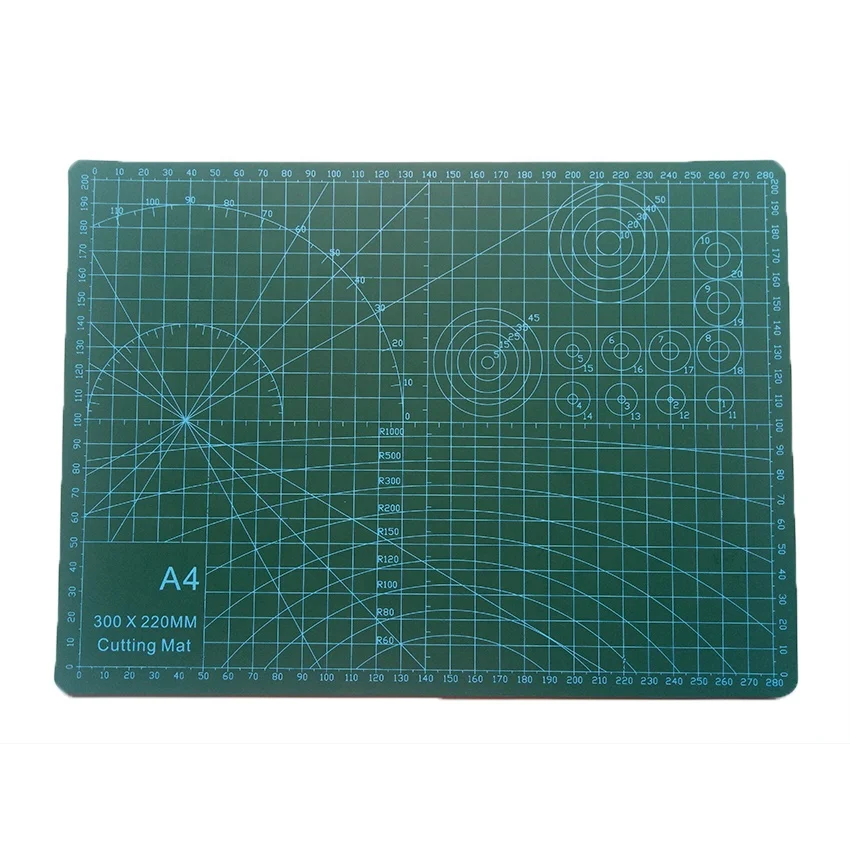 Зеленый самовосстанавливающийся коврик для резки с ножом из нержавеющей стали