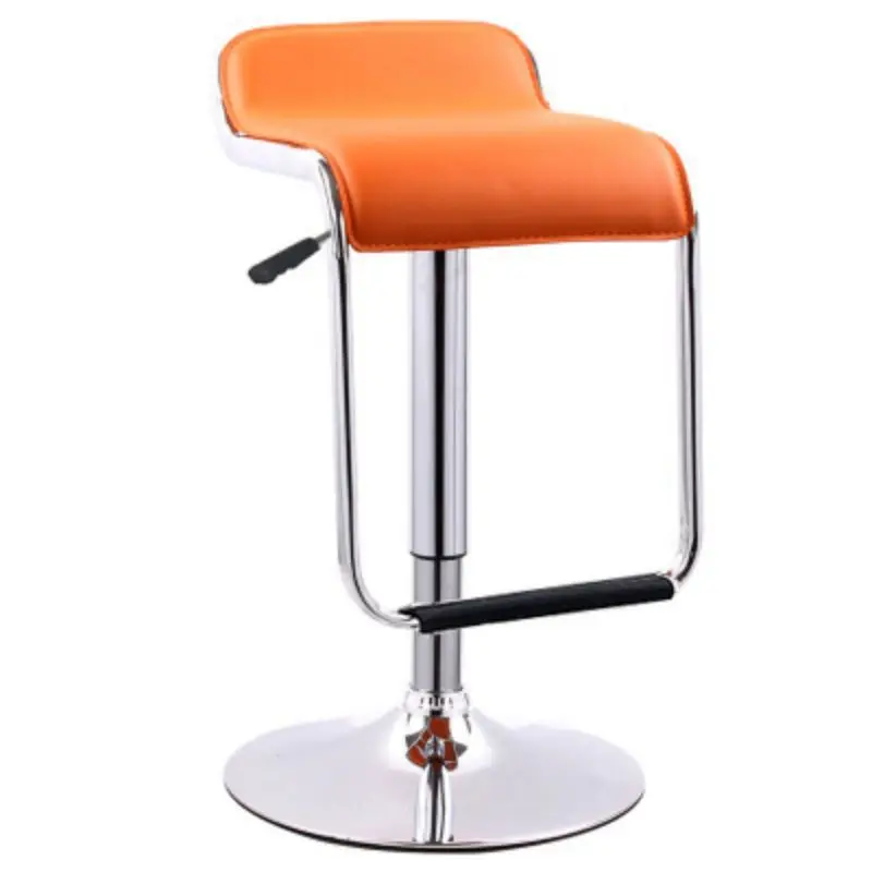 High Quality Low Price Modern Design Kitchen Bar Stool PU Leather Swivel Bar Chairs Without Back For Restaurant and Bars