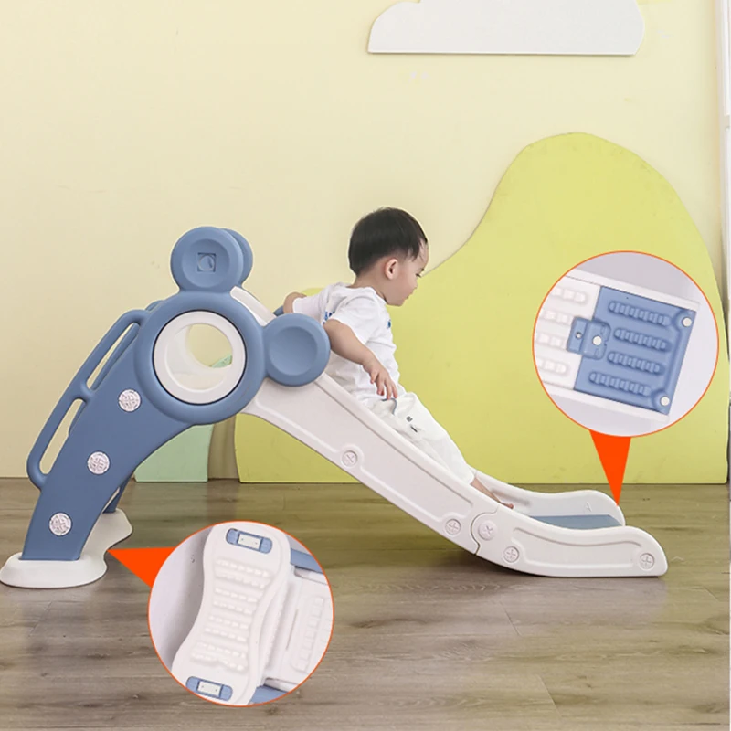 Updated 2 in 1 Children Small Indoor Home Playground Toys Plastic Slide for Kids