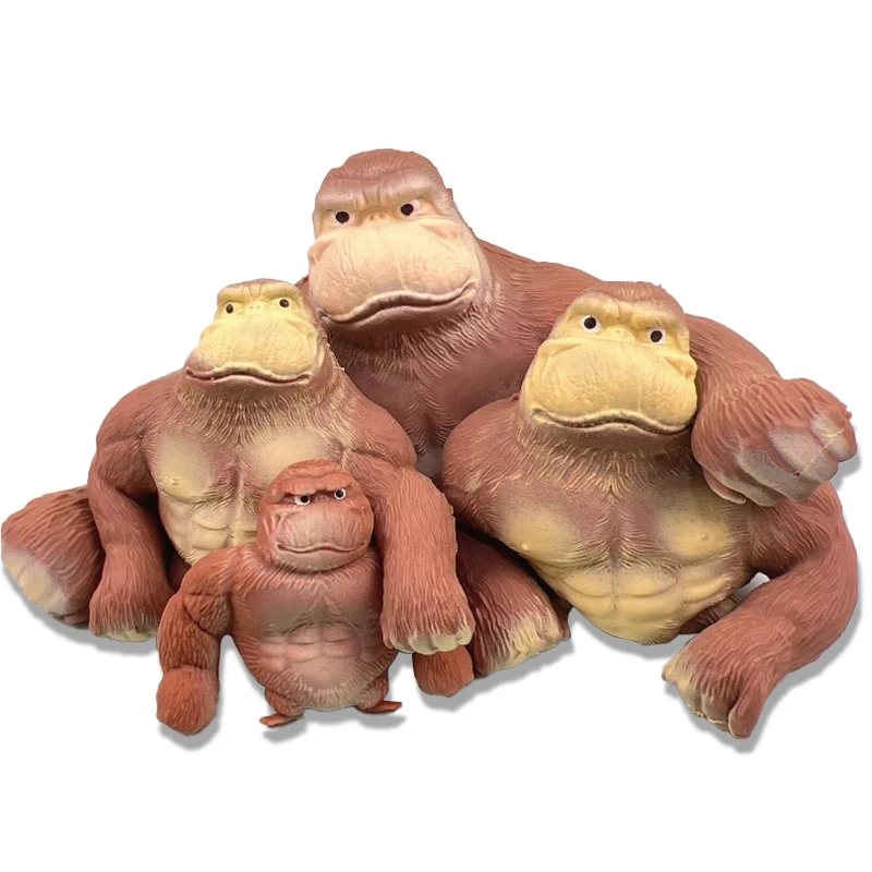 2025 Popular Anti Stress Oversized Squeeze Fidget Relief Animal Gorilla Stretch Playing Toys for Adult Kids Boys Girls