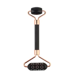 Wholesale natural dream amethyst double head facial massager jade roller