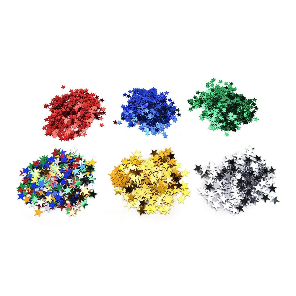 15g 6mm Shiny Gold Star Confetti Birthday Party Wedding Table Decoration Acrylic Confetti Sprinkles Christmas DIY Decoration