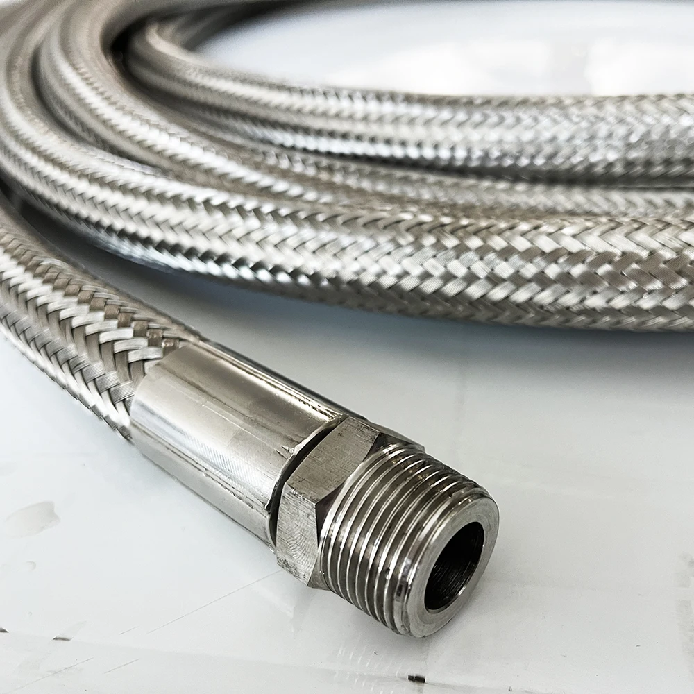 Universal Braided Stainless Steel PTFE Oil Fuel Gas Line Hose