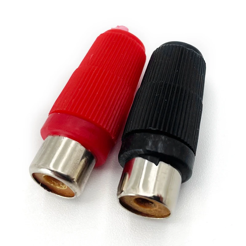 Wholesale Audio Video TV Speaker Round Tube Extension Cable Adapter Welded RCA Lotus Female Plug