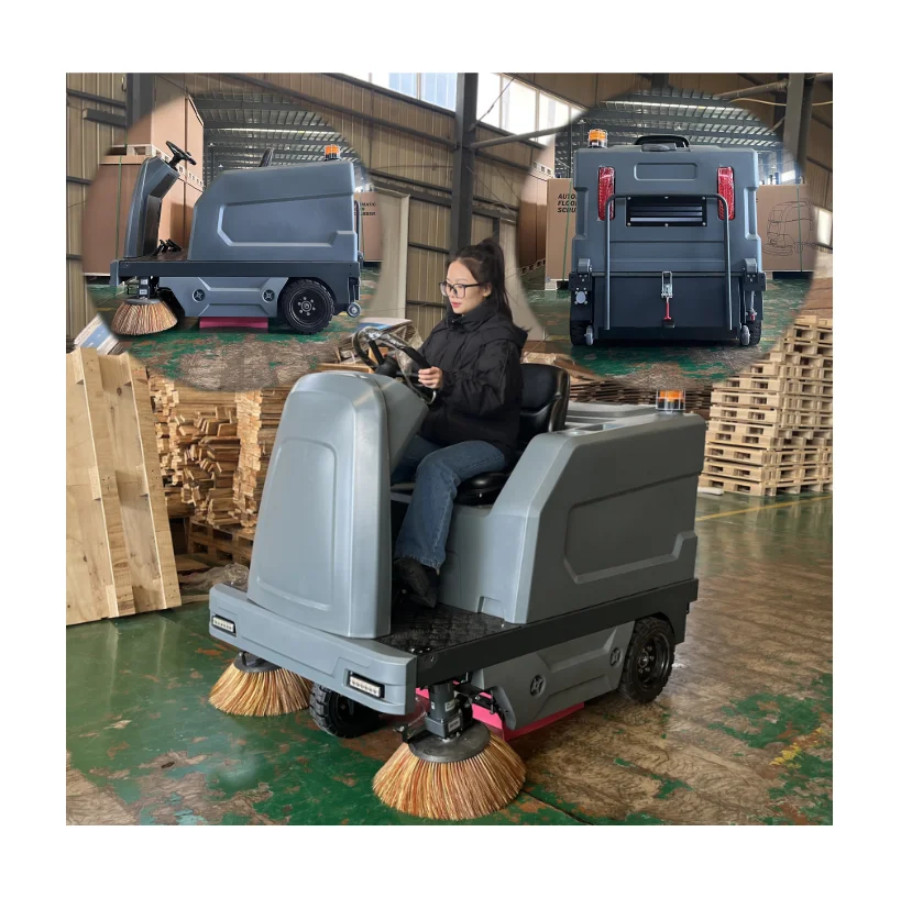 IronBee JS160 Street Cleaner Large Electric Road Sweeper Outdoor Ride On Floor Sweeper with CE