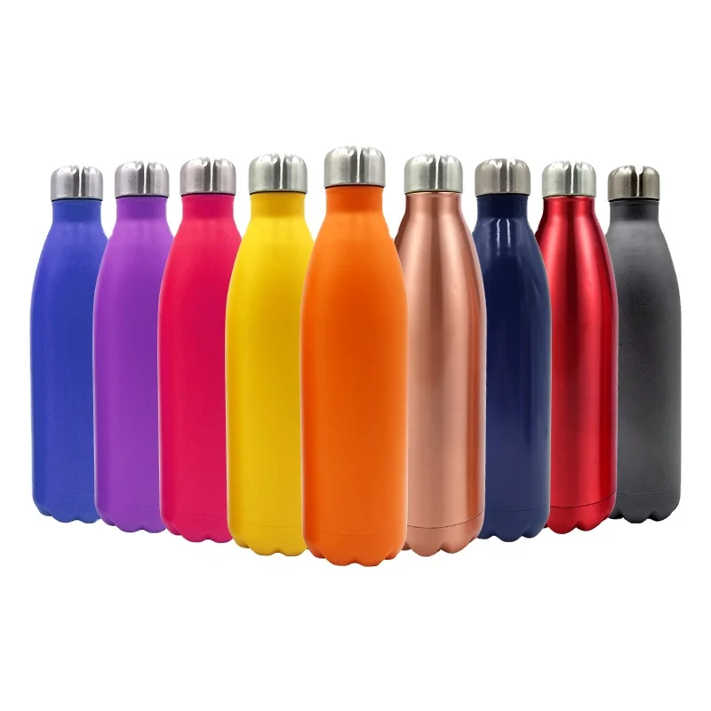 Cola Shaped Double Walled Vacuum Insulated Reusable Water Bottle Stainless Steel Water Bottle