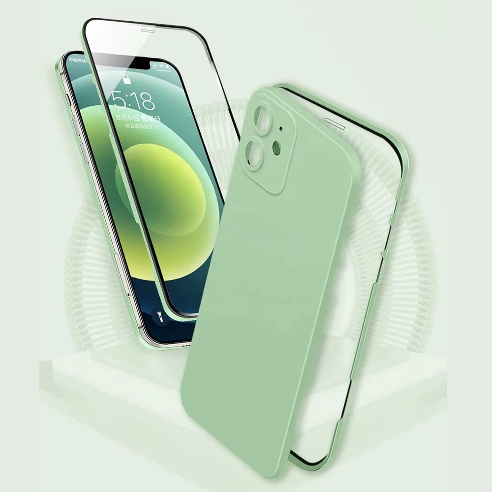 Ultra-Thin 360 Protect Phone Case+Screen Glass For iPhone 13 Por Max 14 12 11 Tempered Glass Screen Protector film for iphone 14