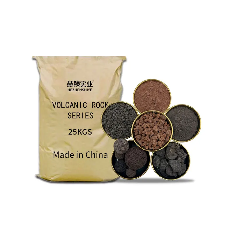 Wholesale Black Red Volcanic Stone Blocks Volcanic Stone Balls Volcanic Stone Powder