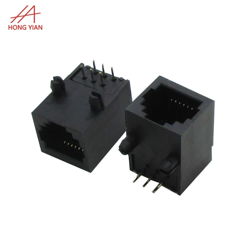 Plastic Shell Female Connector RJ45 Modular Jack 6p6c Network Port Socket RJ11 Socket Adapter