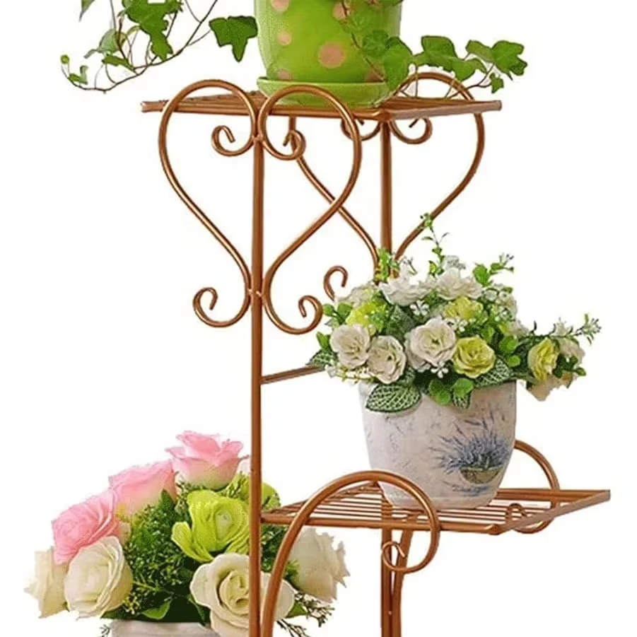 3 Tier Home Flower Stand Display Flower Pot Stand Vertical Floor Flower Stand
