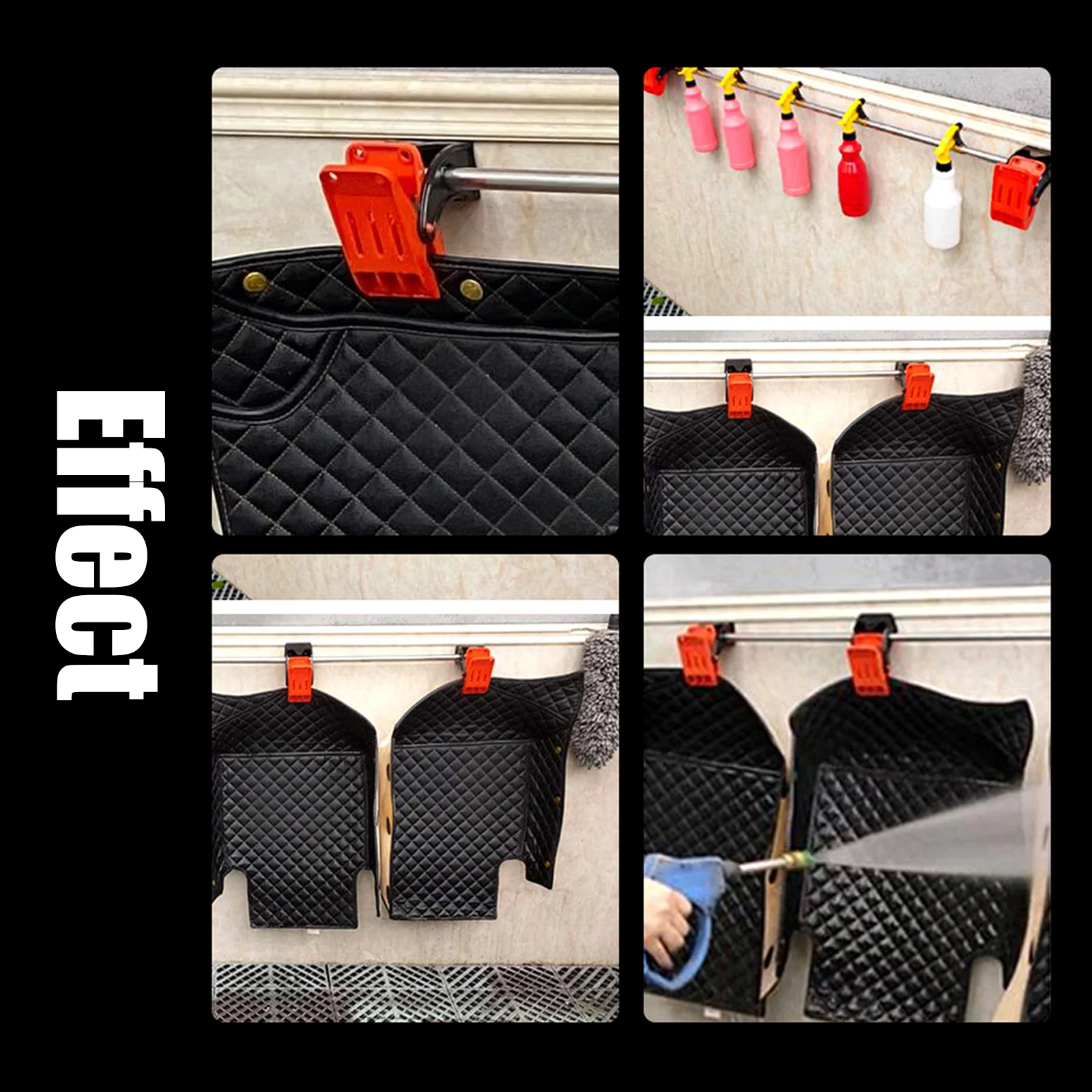 Car floor mat clamps carpet clips heavy duty wall clamp for car wash Cleaning Solution Foot Pad Clean Hook Yoga Mat Clip plastic