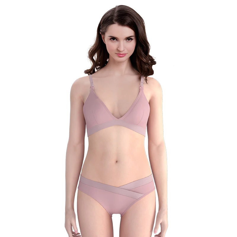 Soft maternity & nursing bras women underwear lingerie sexy bra & brief sets