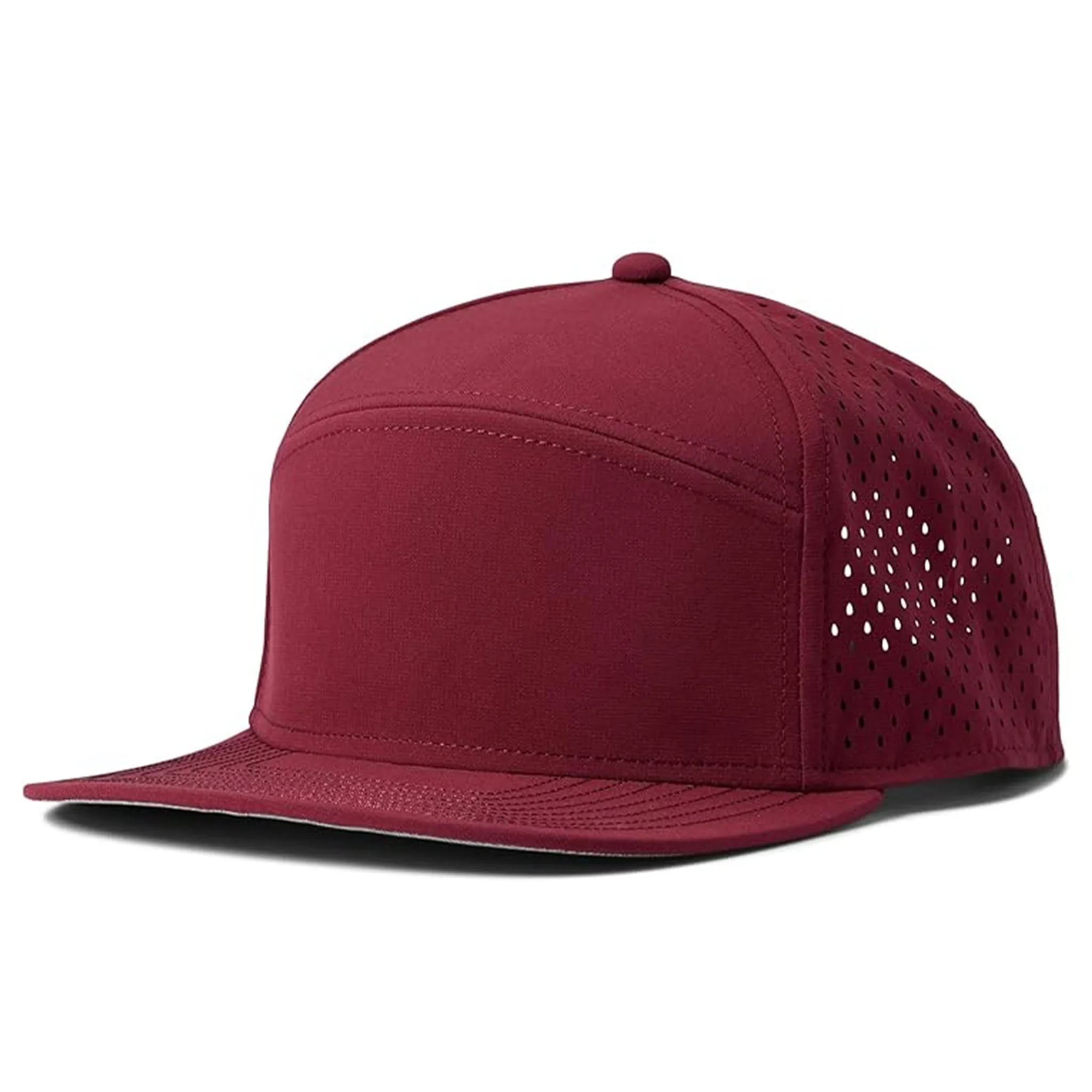 Custom Pattern waterproof quick Dry Olive Flat Brim hydro performance laser hole perforated brand golf snapback gorra caps hats