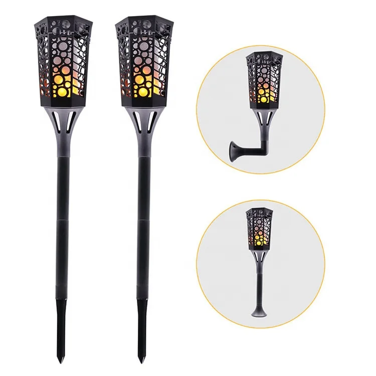 Outdoor Led Solar Lights Flickering Dancing Flame Torch Solar Lighting Waterproof Lamp For Garden Decoration Landscape Lawn Path