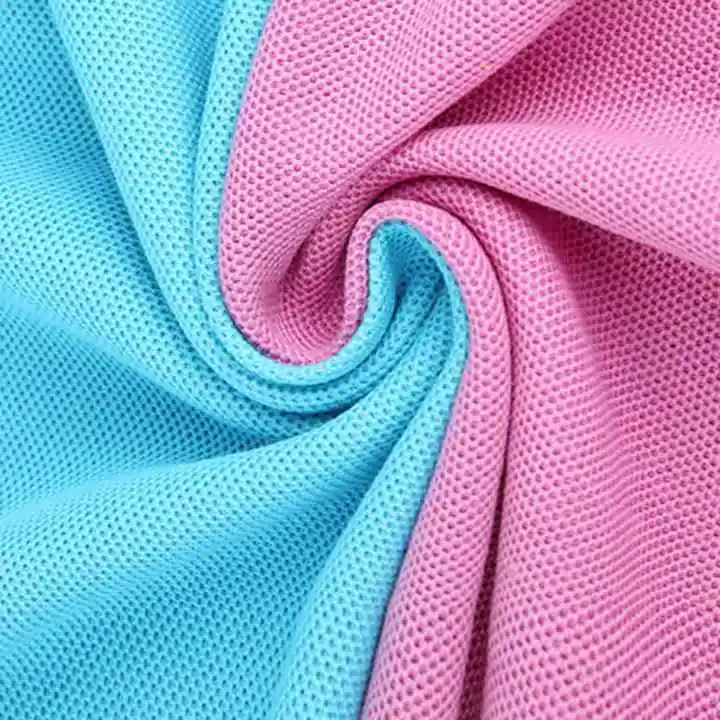 Stock Knitted Dry-fit PK Double TC 65% polyester 35%cotton Pique Fabric For Polo