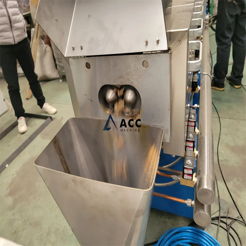 150kg-300kg output WPC compound granules Parallel double screw extrusion die head pelletizing machine line