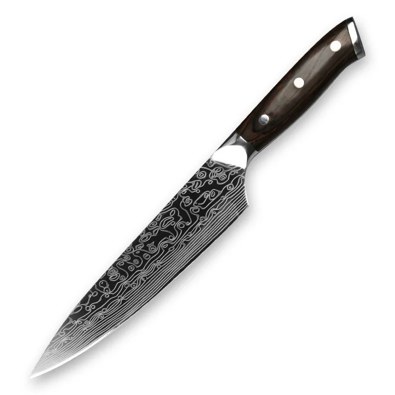 Handcrafted Damascus Knife 8 Inch Chef Knife 67 Layers Damascus With VG10 Core G10 Handle Vacuum Heat Treatment Blade
