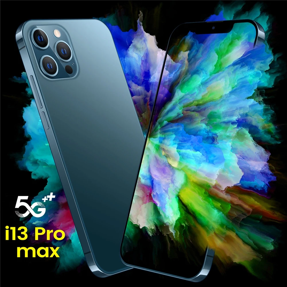 Дропшиппинг i13 Pro MAX большой экран Глобальная версия смартфоны 16 ГБ + 512 ГБ разблокированные мобильные телефоны
