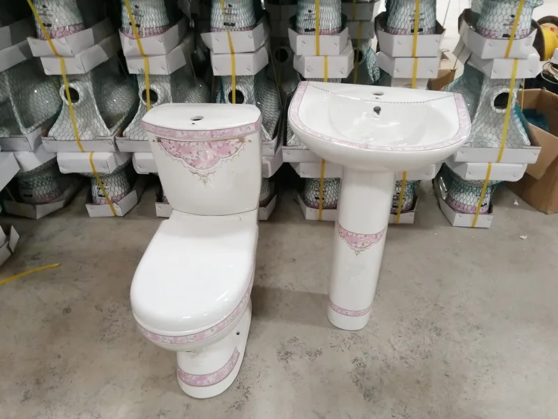 Good Quality Nice Decorative Set for Toilet and Pedestal Basin