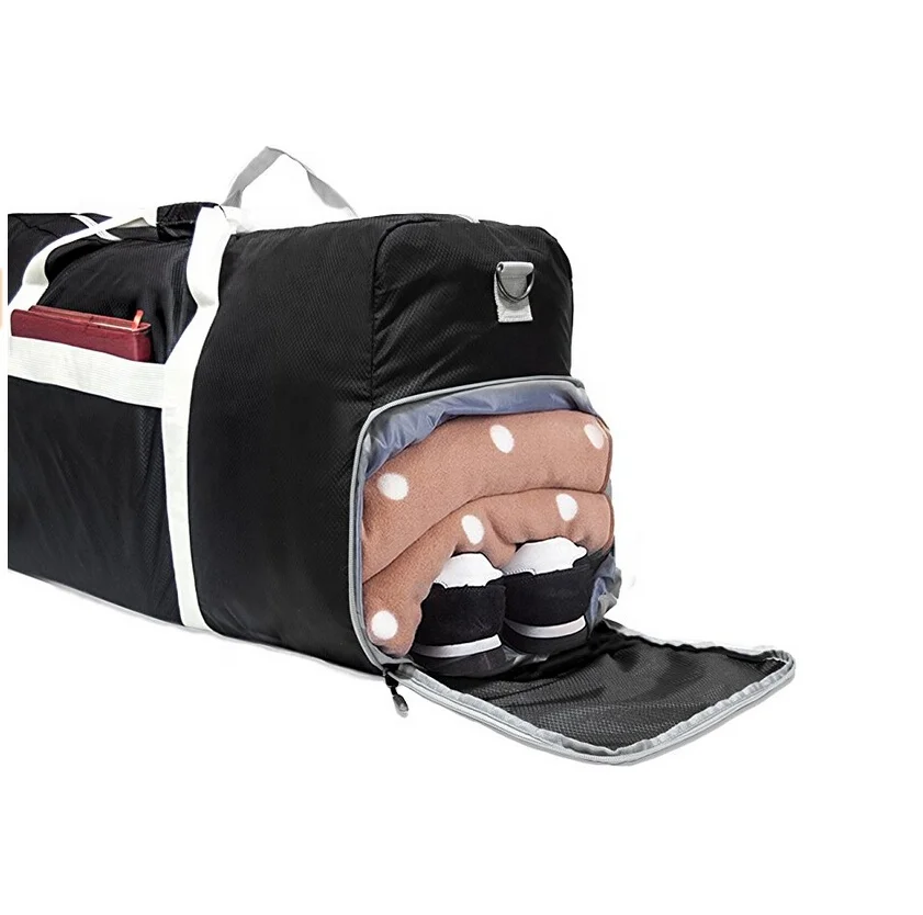 Disgner Custom Nylon Polyester Waterproof Fashion Unisex Men Women Foldable Large Sport Travel Duffle Bag Duffel Bag With Logo