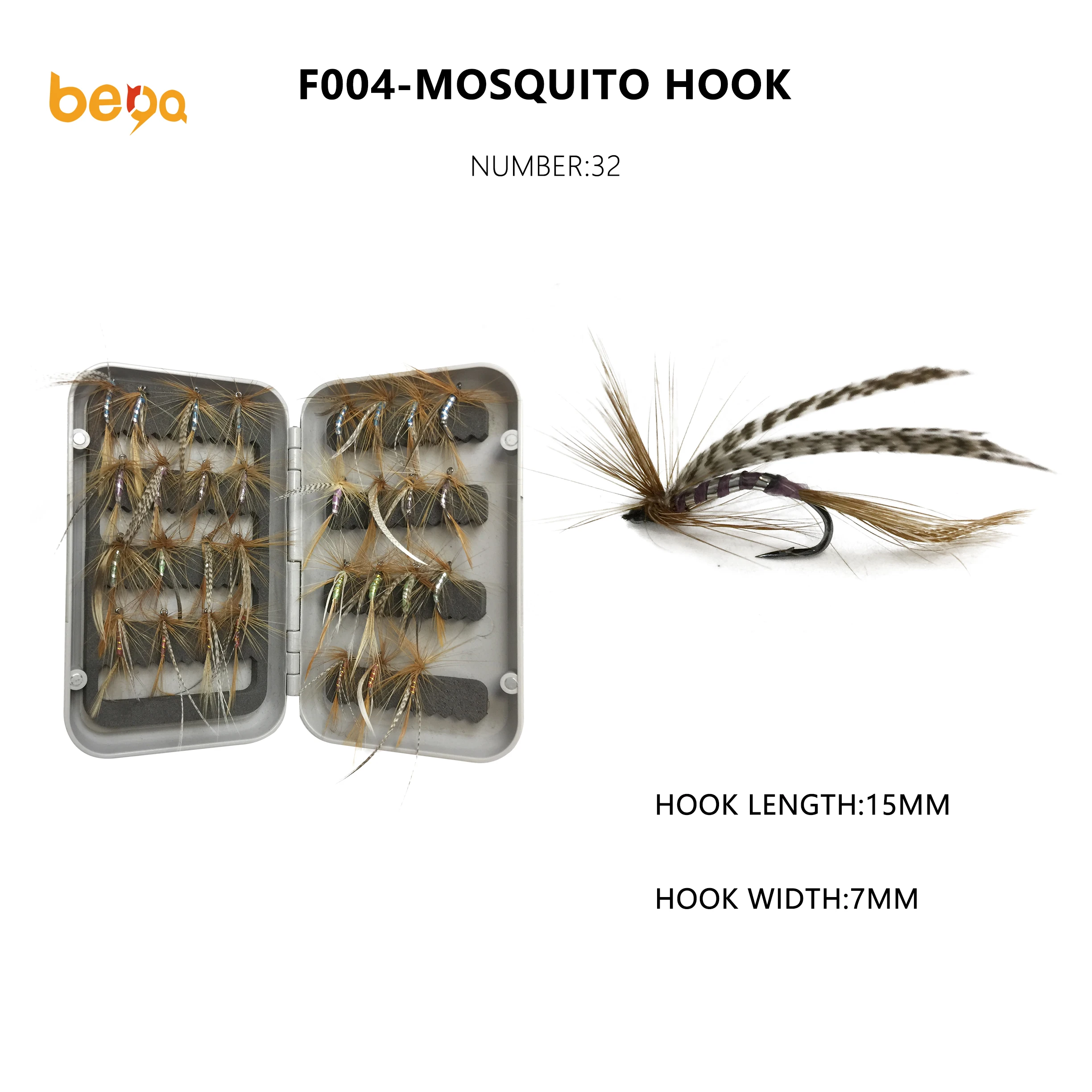 32Pcs/Set Fishing Flies Single Hook Fly Bionic Needle Fishing Lure Hook Sets