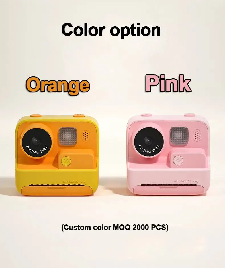 Kids Instant Print Camera For Baby Boys Girls 1080P HD Mini Camera With Thermal Photo Paper Toys Digital Camera Gifts Toys