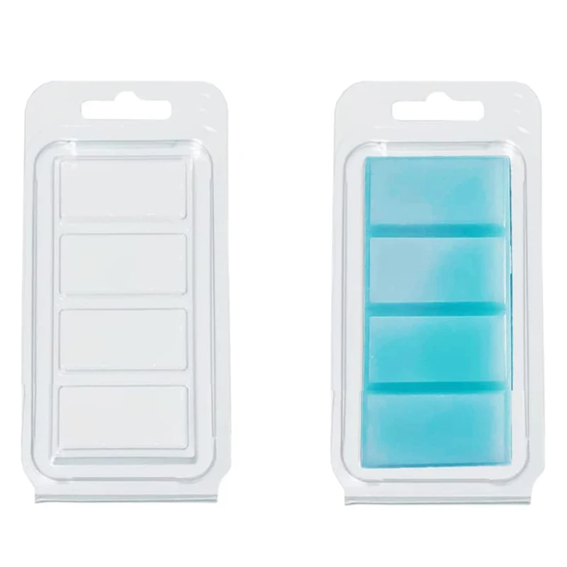 Scented Candle PVC Custom 4 6 10 Cavity Clear plastic Blister Tray Candle Packaging Molds for Wax Melts Clamshells