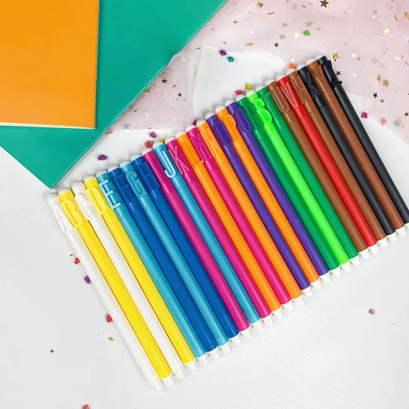 Novelty Colorful Letter Number Clip Gel Pens Creative Erasable Neutral Pen Candy Color Retractable Gel Pen