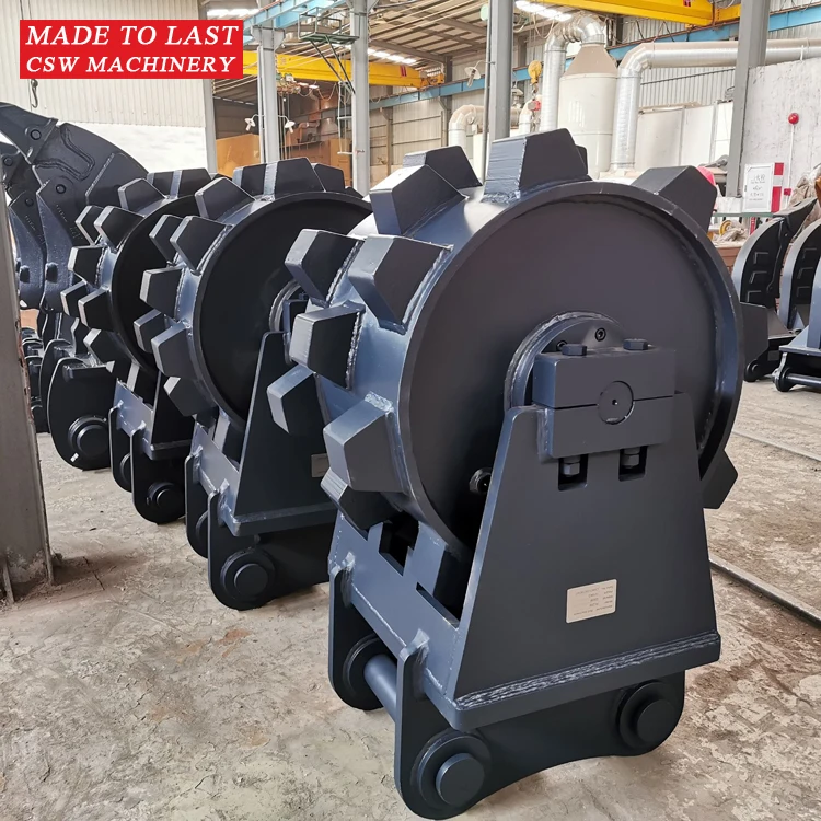 27 - 35 Ton Excavator Compactor Wheel for JCB John Deere Compaction Plate Factory Direct Compact Dredge Wheel