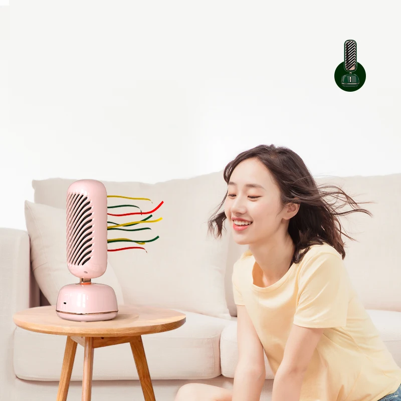 Portable Noiseless 3 Speeds Rechargeable 2000mAh Built-in Battery Cooling Mini humidifier Tower Table Fan