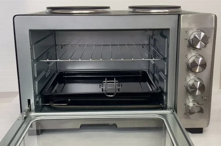 33L electric convection countertop toaster oven digital oven toaster Baking Grill Toaster with two Hot Plate for sale