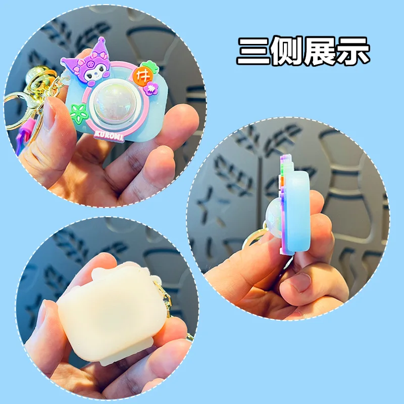 New Cartoon Rubber Cartoon Japanese Anime Key Chain Rings Bag Backpack Car Pendant Kawaii Kuromi Melody Kitty Sanrioed Keychain