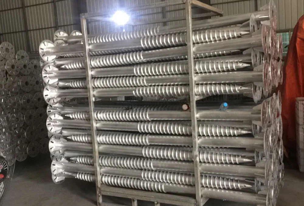 HDG galvanized solar ground screw pile foundation screw anchor for solar ground mounting