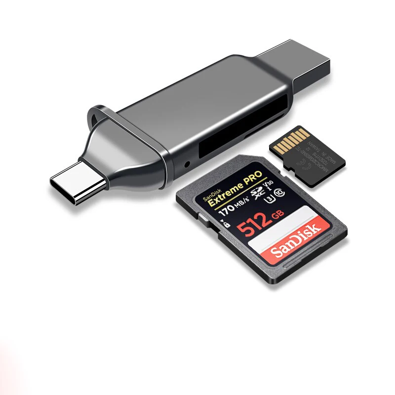 all in one card reader 3.0 Kawau C371 Type C dual SD TF Metal for Mobile Phone Car Portable PC