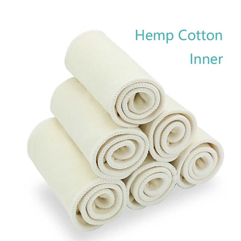 
Elinfant 3 layers hemp cotton diaper insert more reusable diaper cloth pads 
