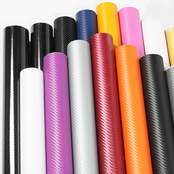 Wholesale Paper Roll 3m Car Wrapping Film Carbon Fiber Blue Gloss Matte Black Pink Car Wrap Vinyl