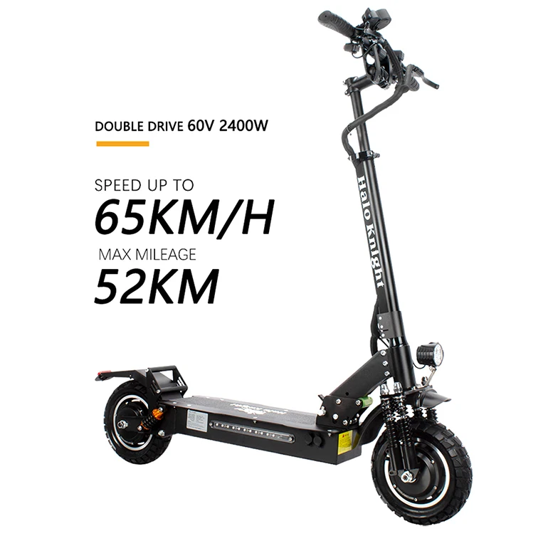 Electric Scooter Israel Off Road Electric Scooter Adult Electric Motorcycles 60V 2400W Double Drive E-scooters With Seat