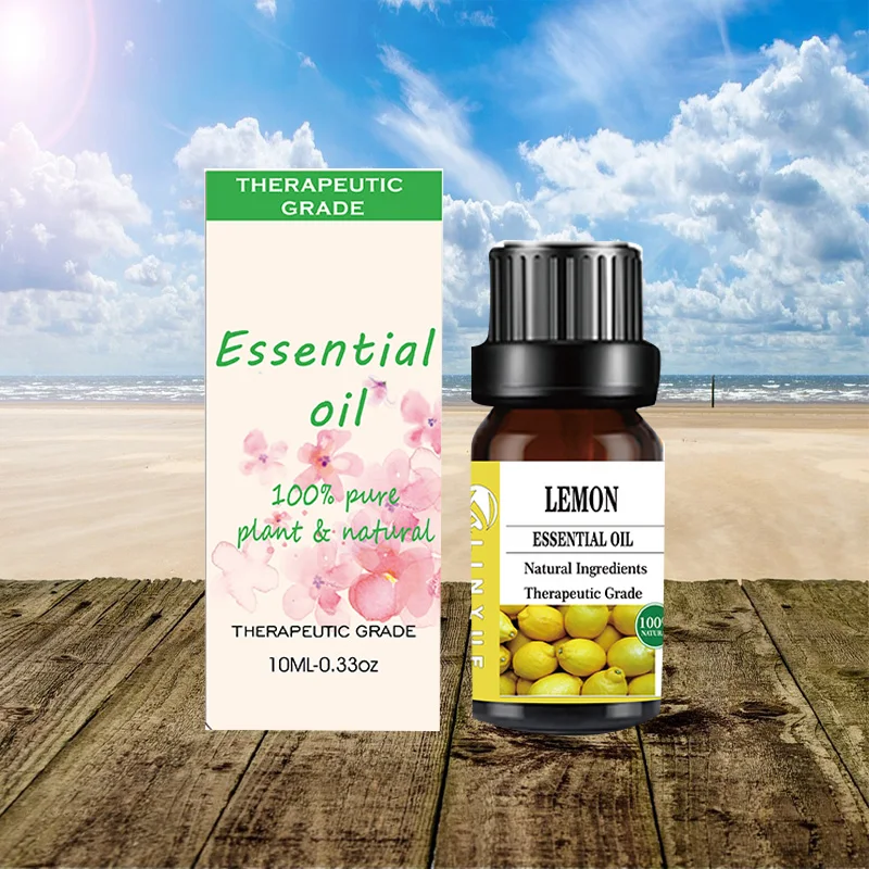 100% pure & natural lemon essential oil single color box aromatherapy for diffuser skin candle perfume ect