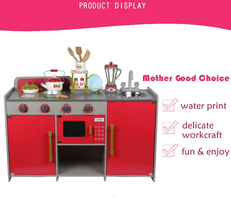 Europe kitchen miniature kitchen toys Children Wooden Pretend Play Game Kitchen Toys Wooden Cube
