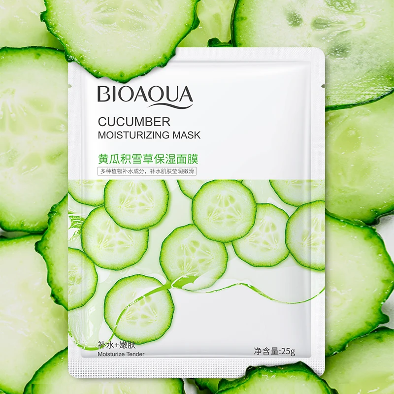 Bioaqua cucumber moisturizing face smooth whitening facial mask