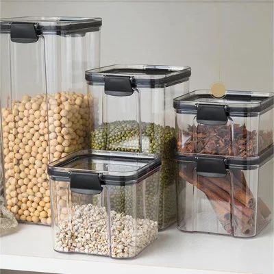 
BPA Free Pop Lid PET PLASTIC Airtight transparents Storage Container Fresh Keeping Pasta Spaghetti Food Kitchen Containers 