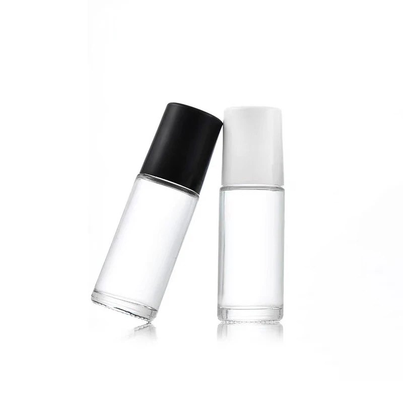 50ml Frosted Glass Deodorant Roll On Bottle Empty 30ml Refillable Roll On Glass Bottles for Cosmetics DIY Beauty Oils Mix