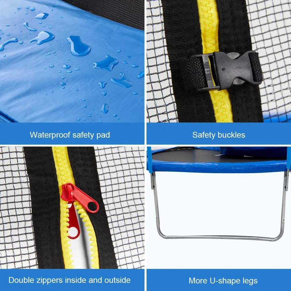 Commercial Outdoor Professional Round Children Kids Park Fitness Jumping Trampoline Bed with safety net