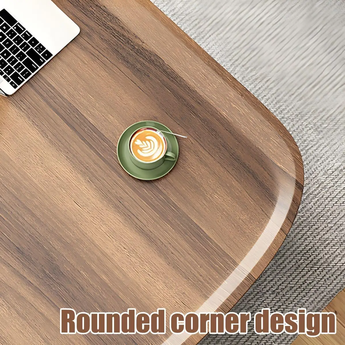 Modern Minimalist Wood Coffee Table Small Coffee Table Farmhouse Coffee Table