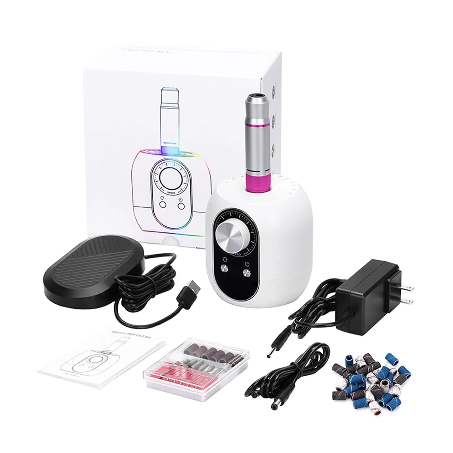 Electric Nail Drill Professional 85W 35000RPM Nail Drill Machine With Nail Drill Bits Holder