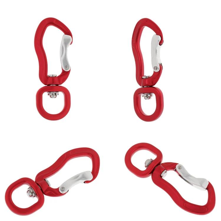 Swivel Snap hook keychain matte silver aluminum swivel carabiner