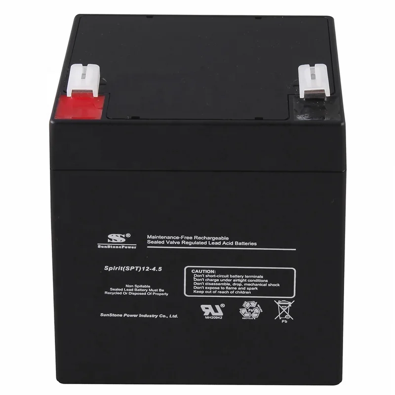 Sunstone Factory Price 12V 4.5AH AGM Battery Auto Control Lead Acid Maintenance Free Solar Energy Storage Batteries